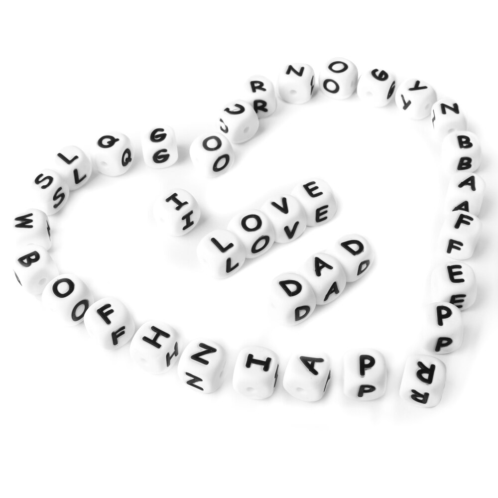 Silicone Letter Beads Set