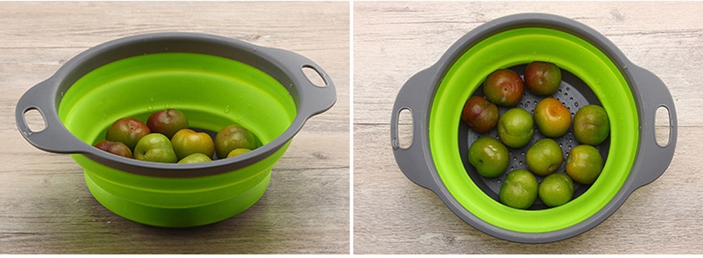 Round Foldable Silicone Colander